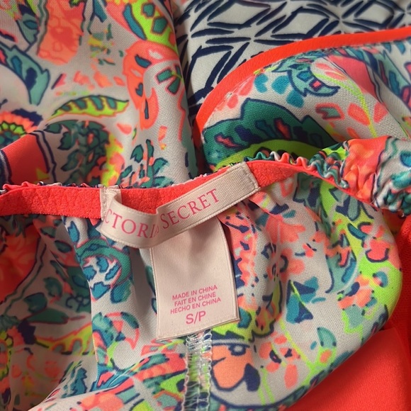 NWOT Victorias Secret Neon Paisley Cutout Romper Sz S - Picture 8 of 8